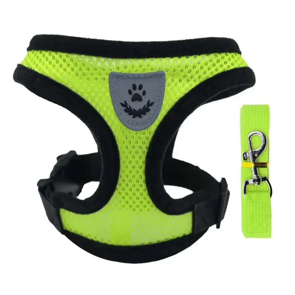 Dog Vest Walking Leash for Puppy Dog Cat Collar Polyester Adjustable Mesh Dog fo